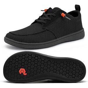 Pulltop Mens Size 11 Black Wide Toe Box Barefoot Zero Drop Slip On Walking Shoes